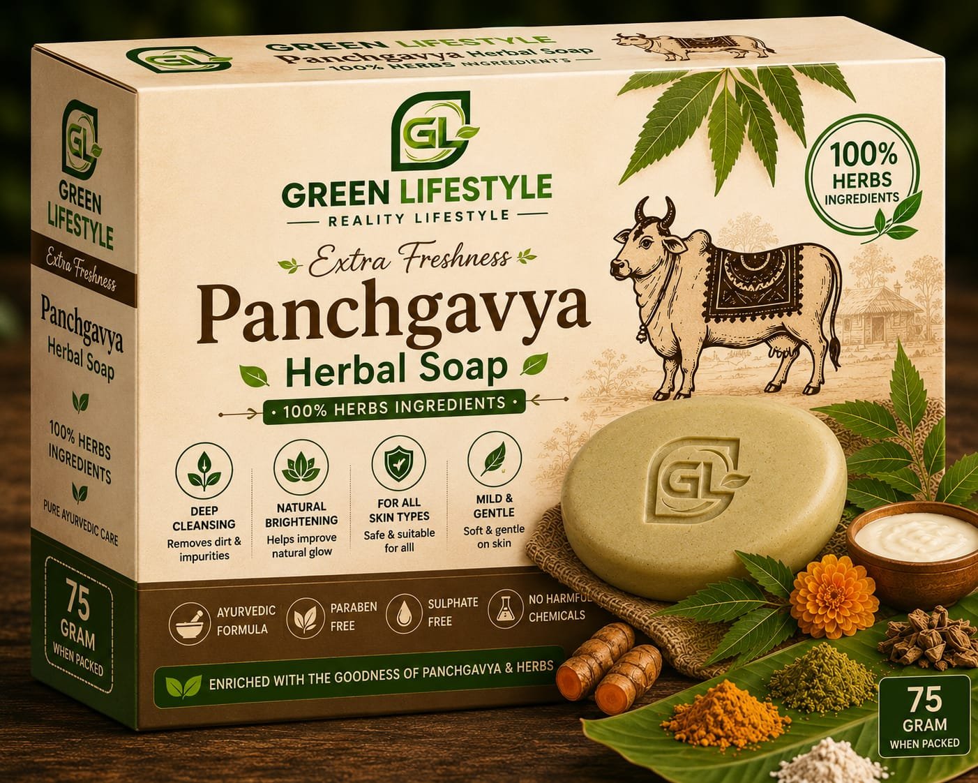 PANCHGAVYA SOAP - 75 GM